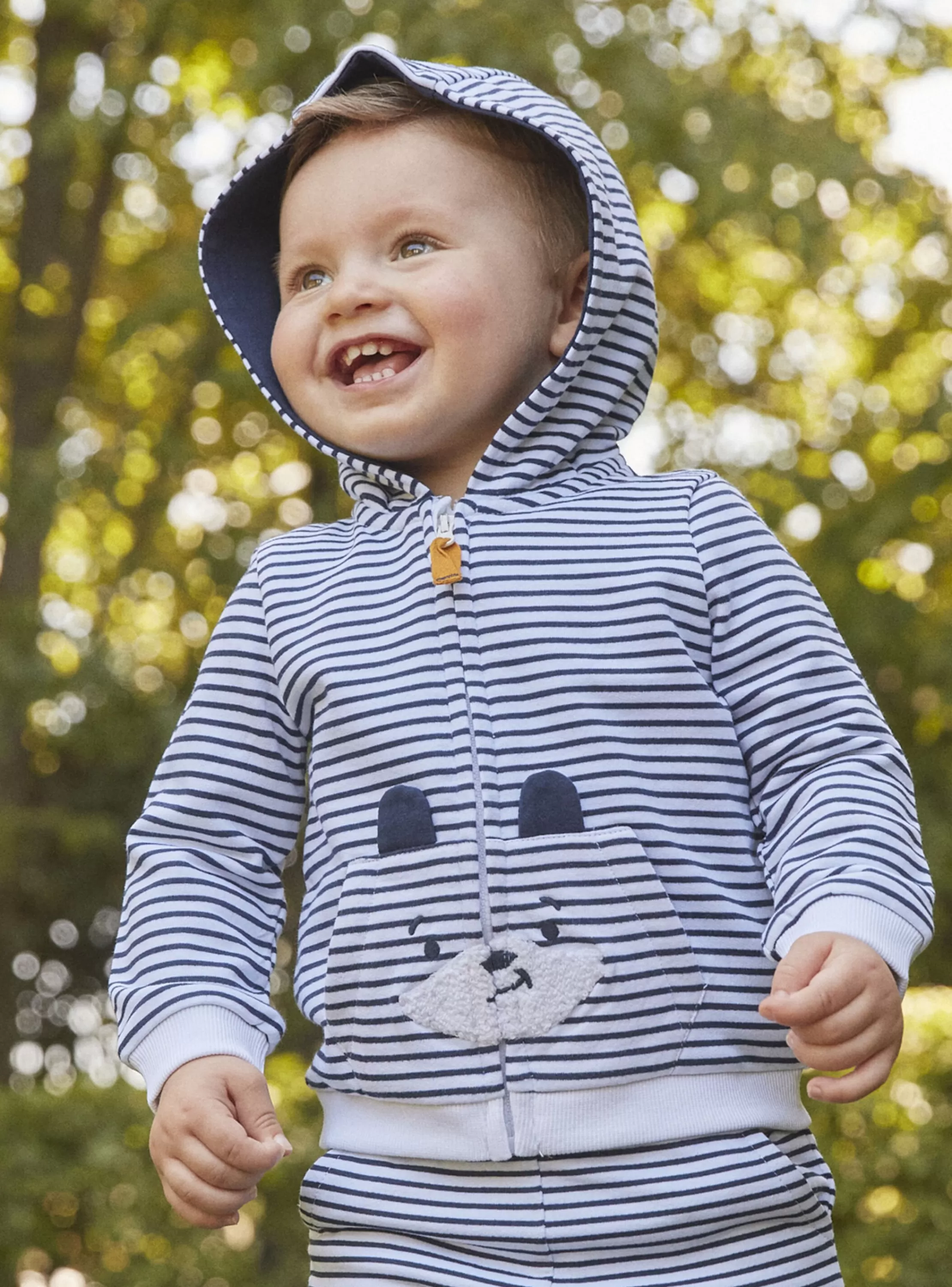 Cheap Sergent Major Sweat à capuche écru à imprimé à rayures