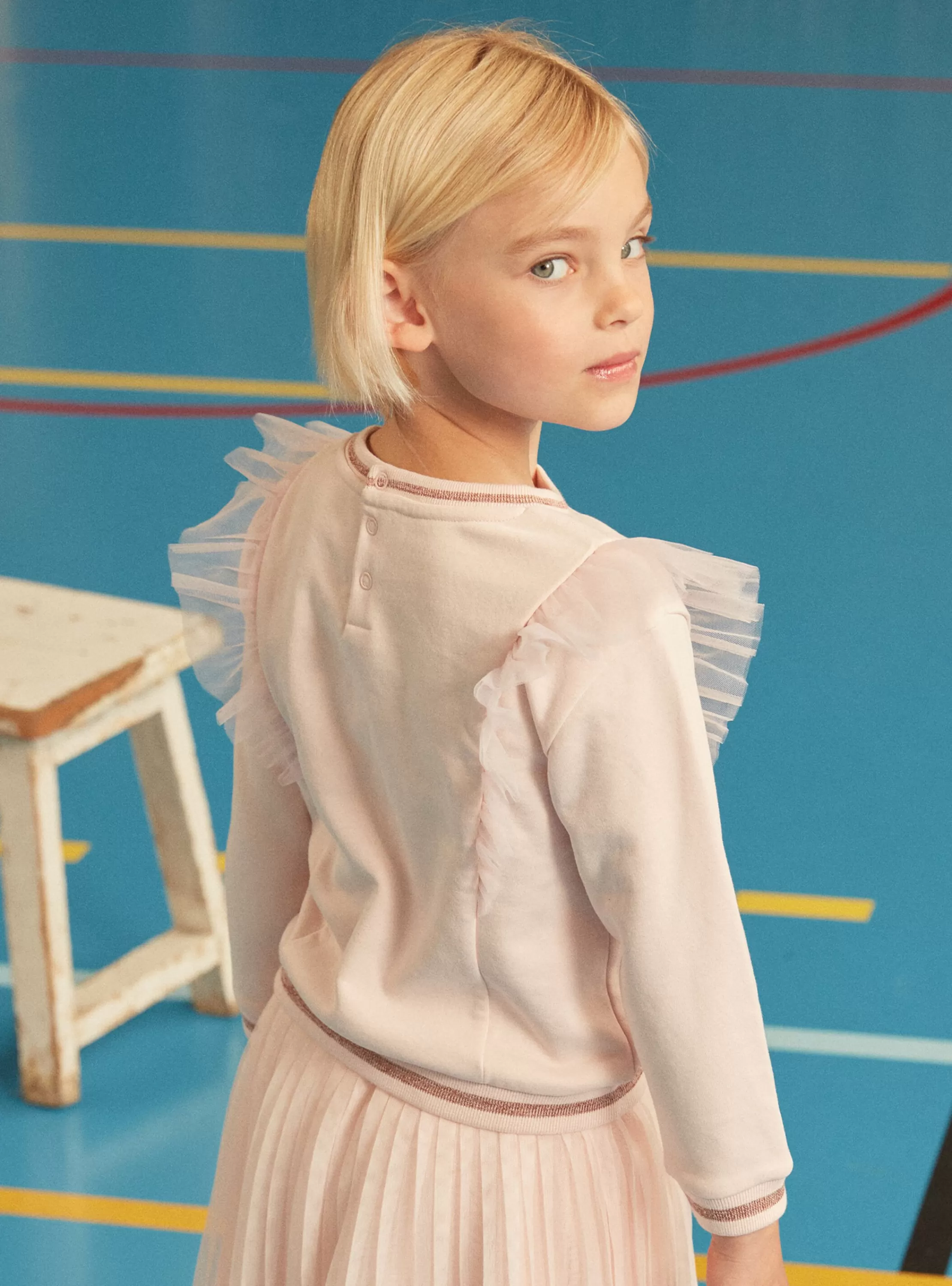 Clearance Sergent Major Sweat rose à volants