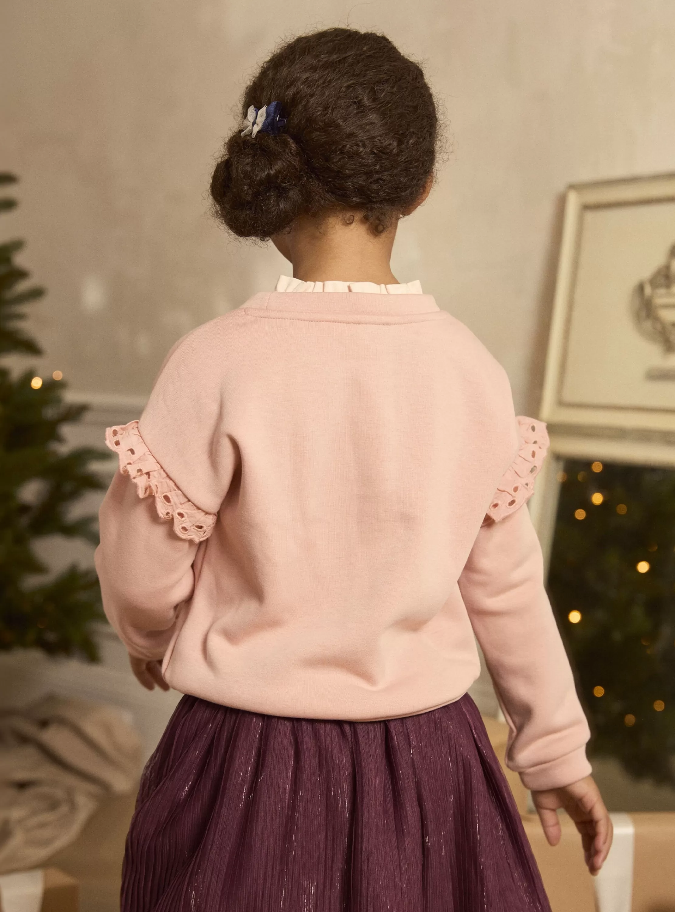 Sale Sergent Major Sweat rose doublé polaire