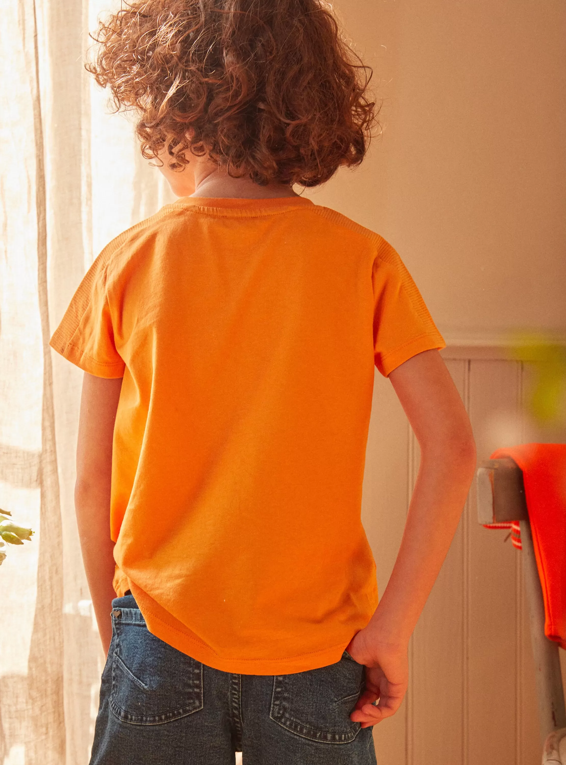 Shop Sergent Major Tee Shirt Manches Courtes Orange