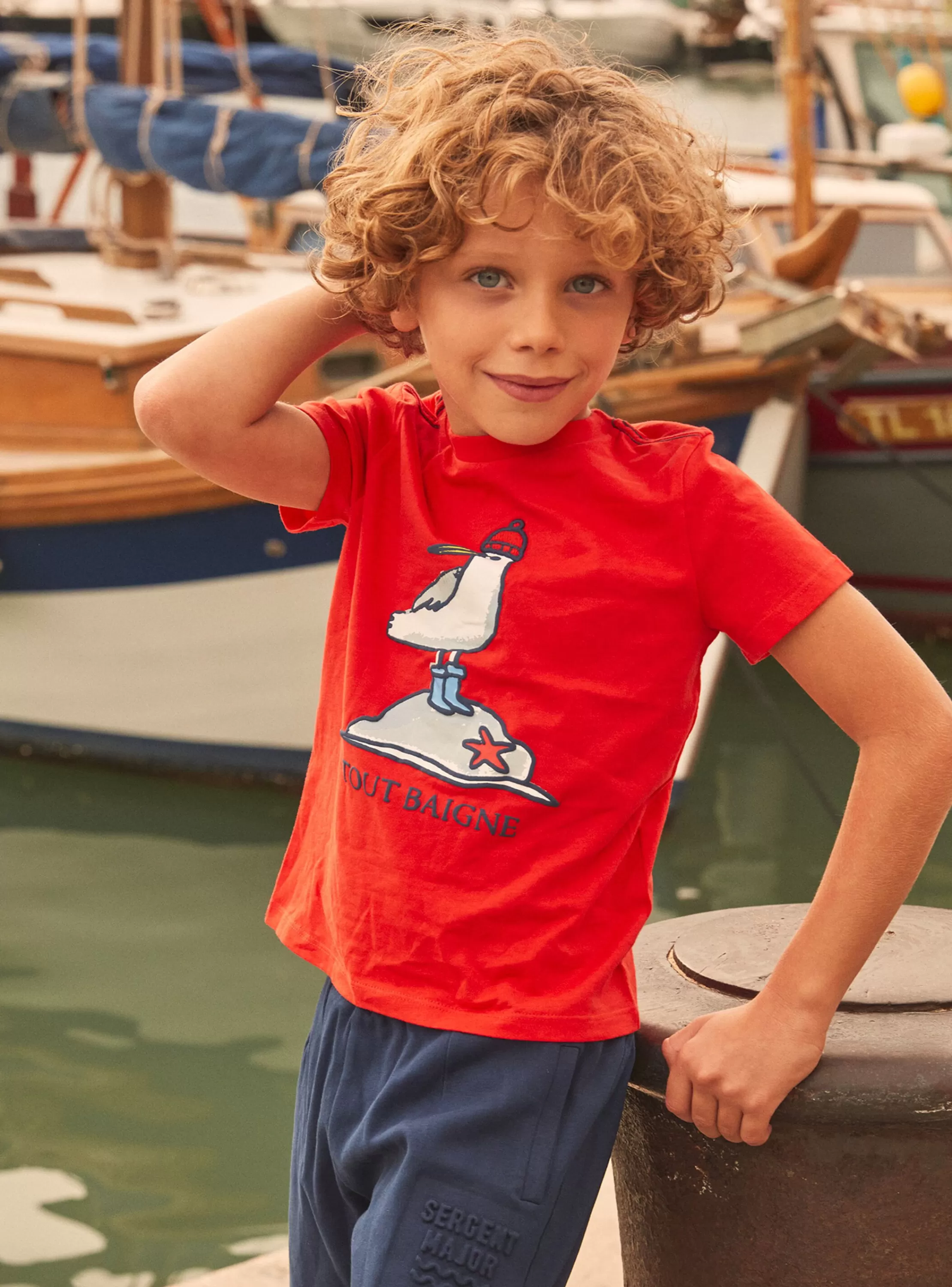 Best Sale Sergent Major Tee Shirt Manches Courtes Rouge