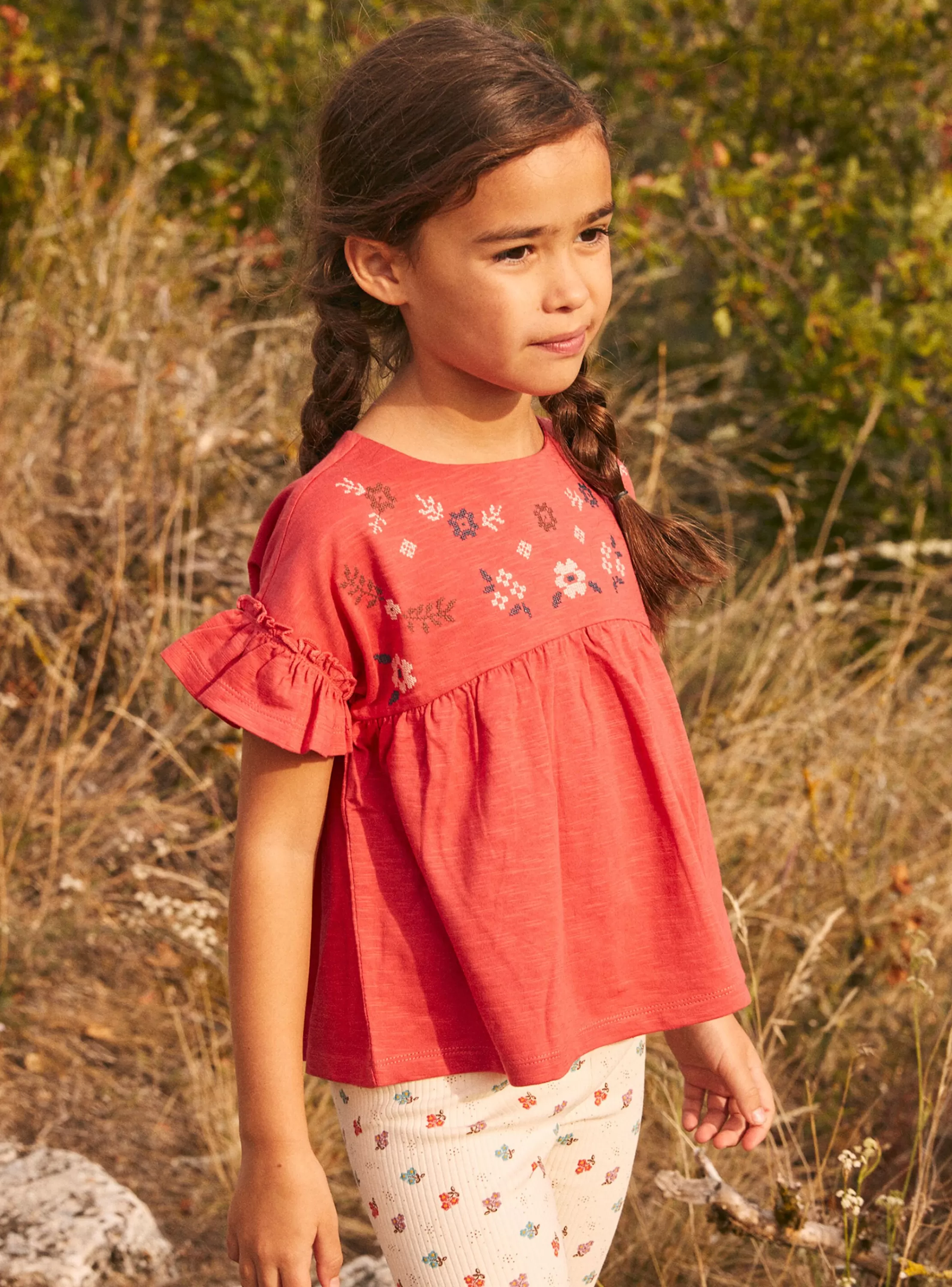 Online Sergent Major Tee Shirt Manches Courtes Rouge