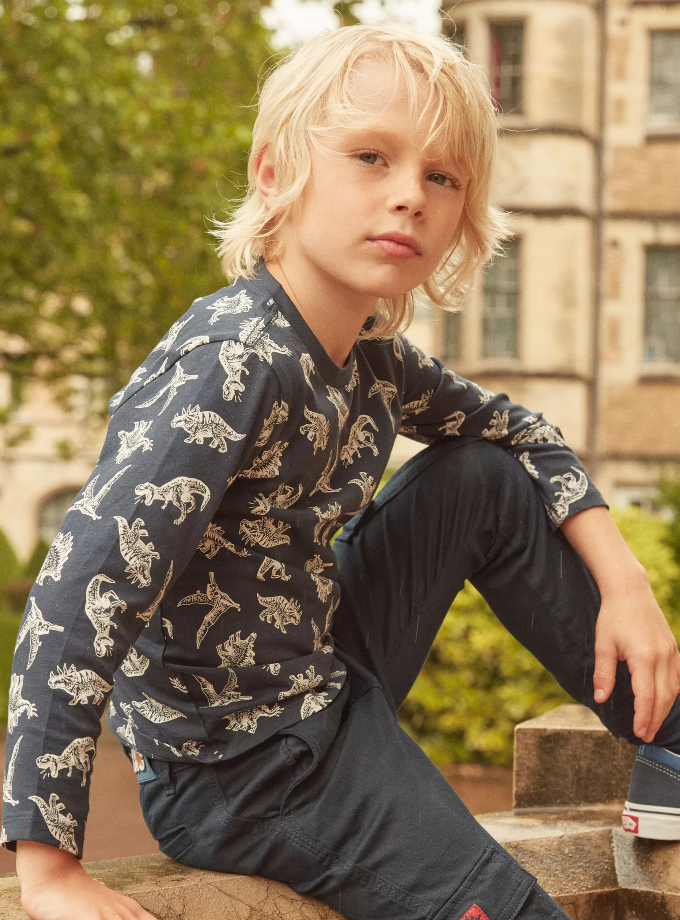 Fashion Sergent Major Tee Shirt Manches Longues Bleu nuit
