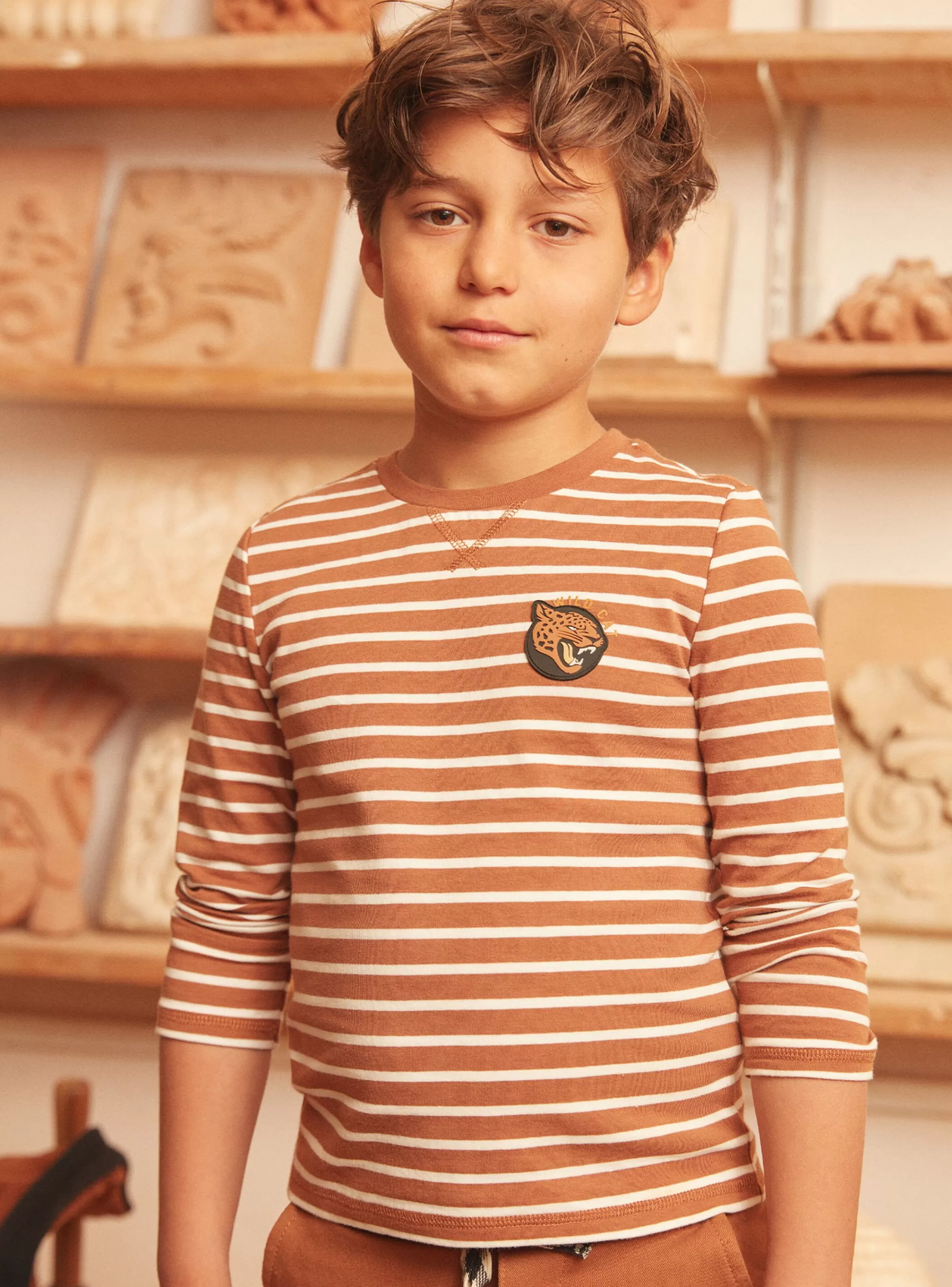 New Sergent Major Tee Shirt Manches Longues Marron