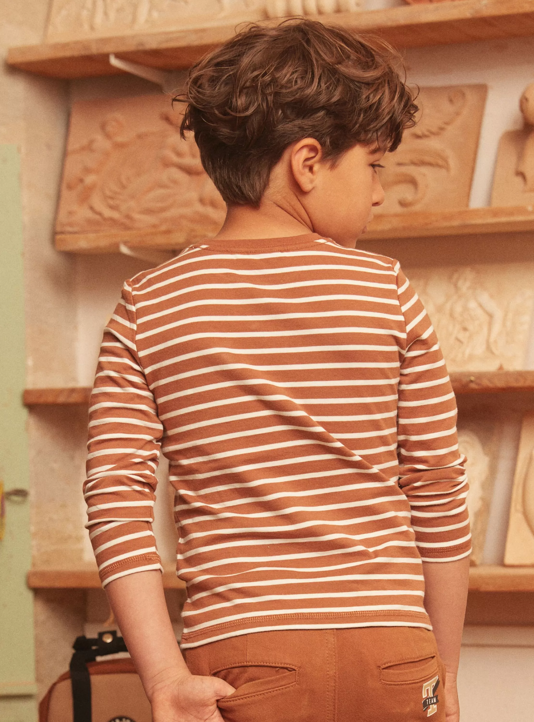 New Sergent Major Tee Shirt Manches Longues Marron