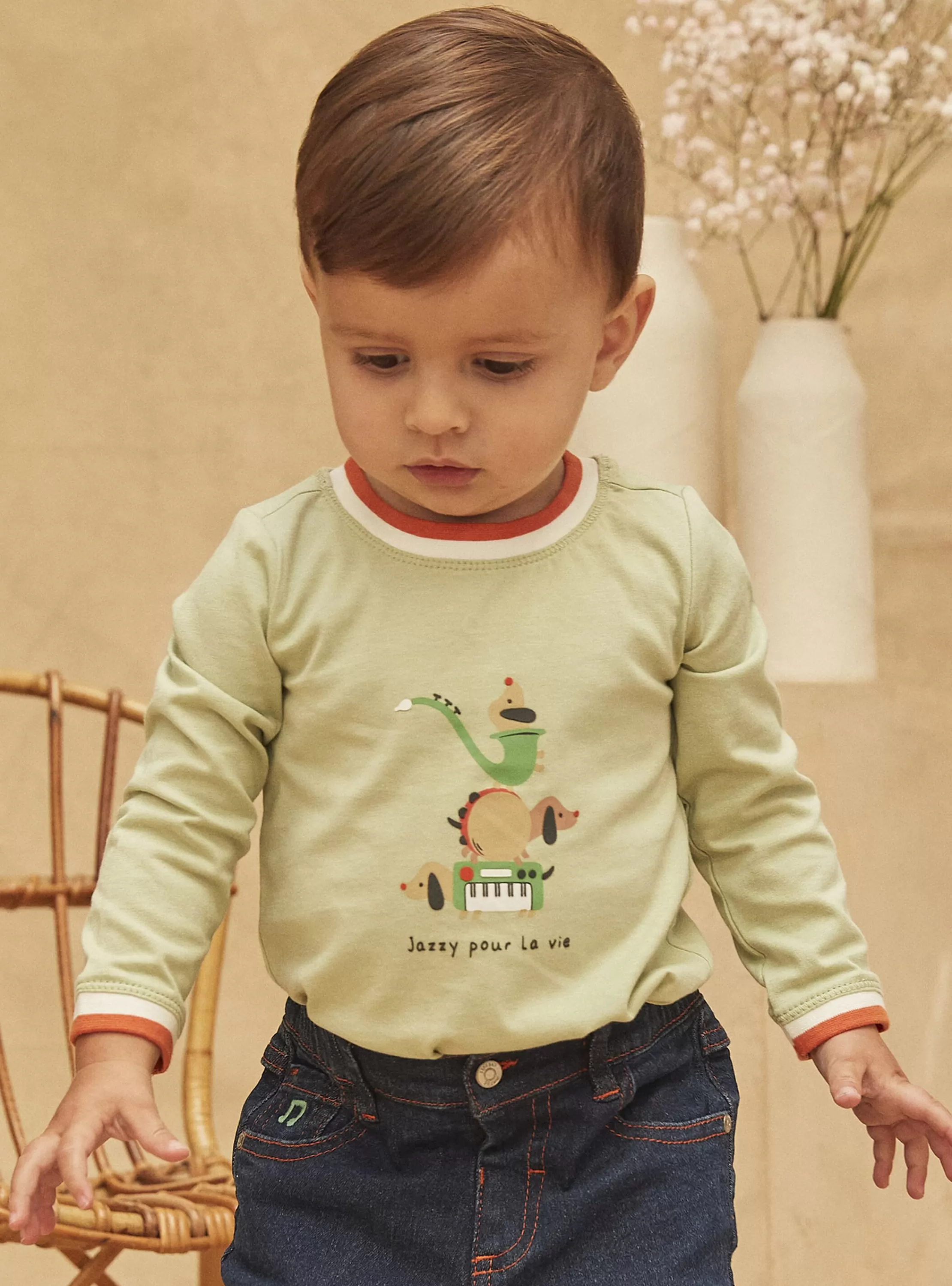 Cheap Sergent Major Tee Shirt Manches Longues Vert