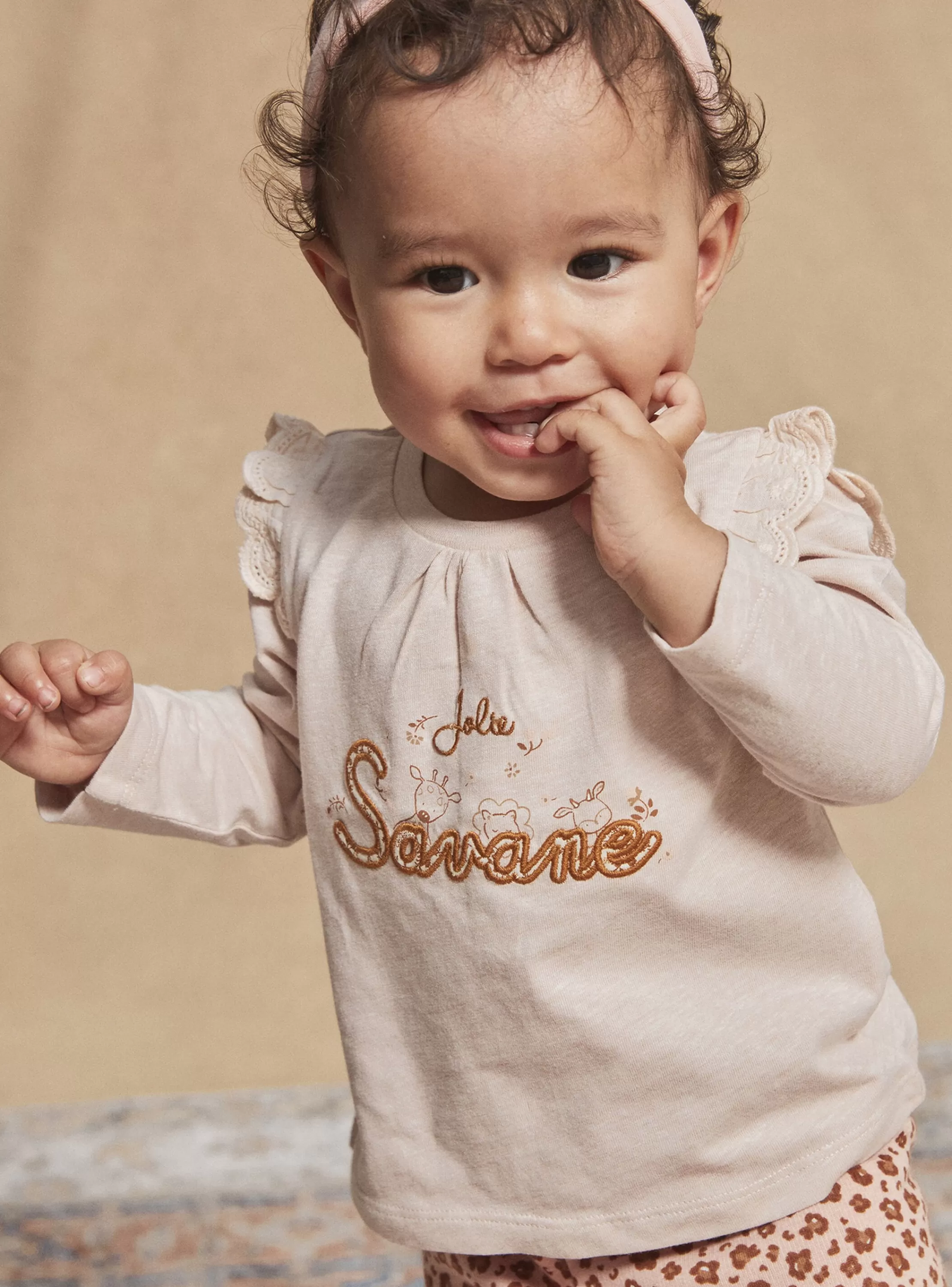 Outlet Sergent Major T-shirt beige à manches longues