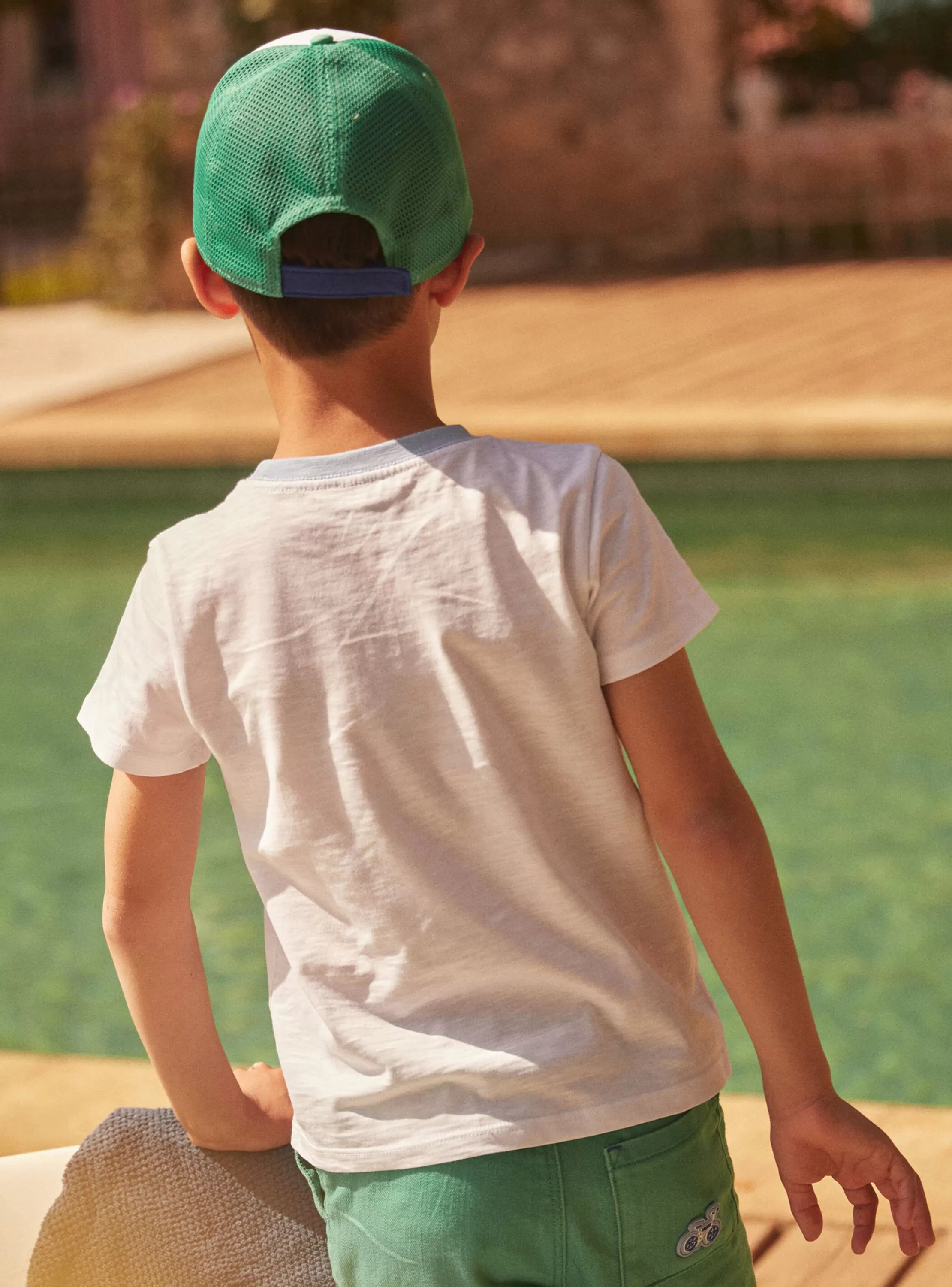 Clearance Sergent Major T-shirt blanc et bleu à manches courtes