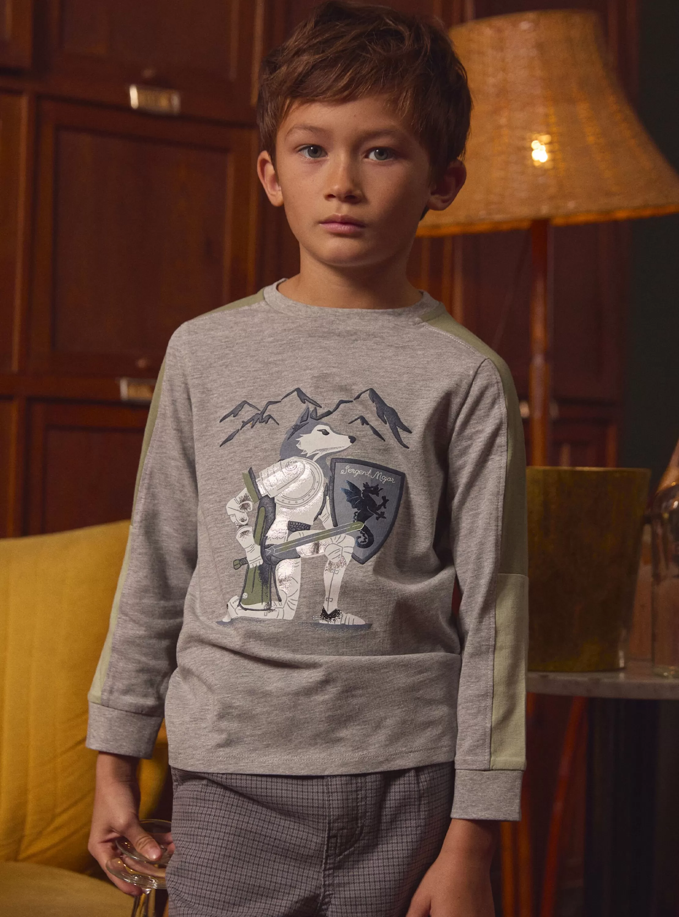 Discount Sergent Major T-shirt Gris Chevalier