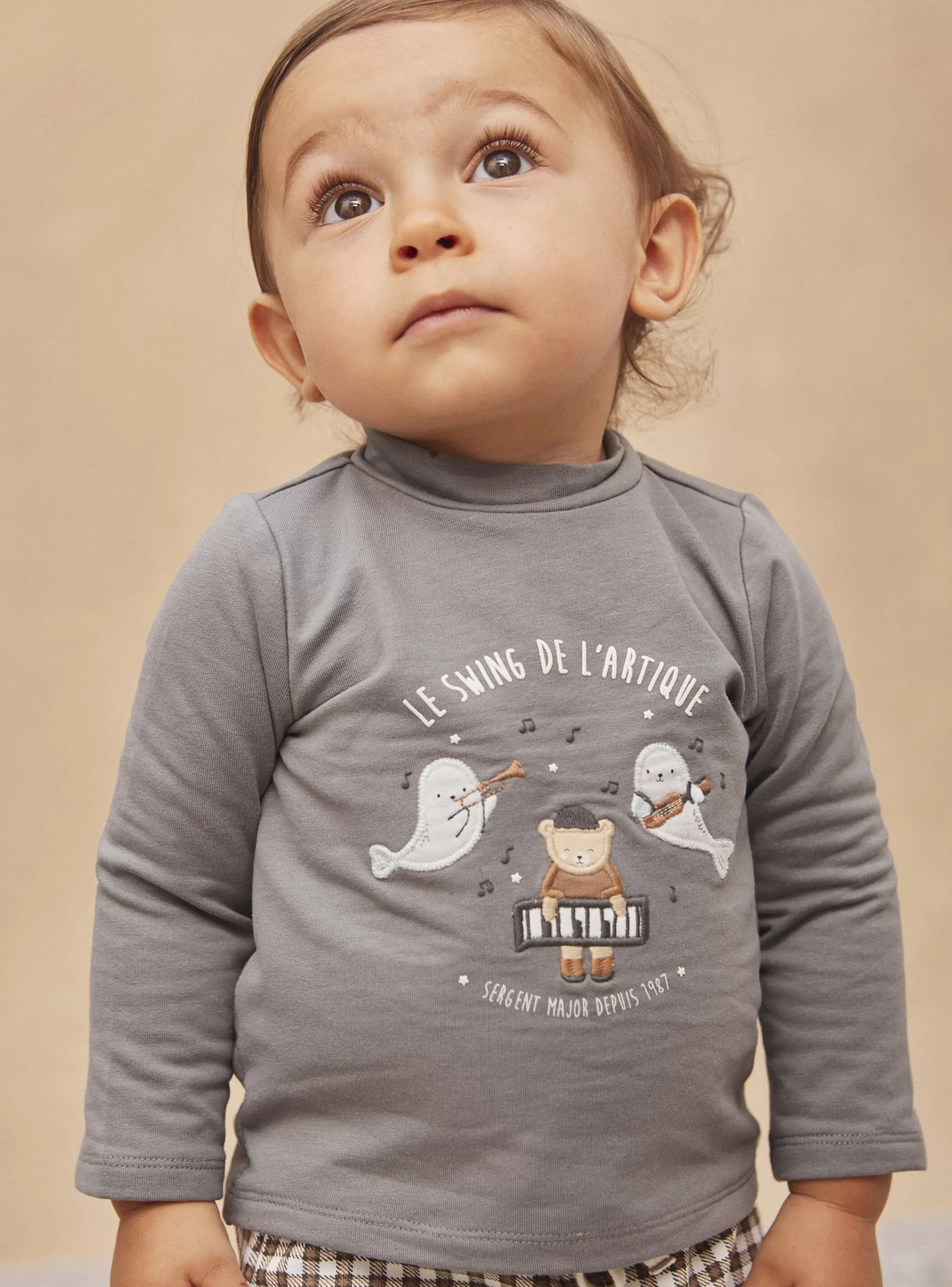 Discount Sergent Major T-shirt gris moyen en molleton