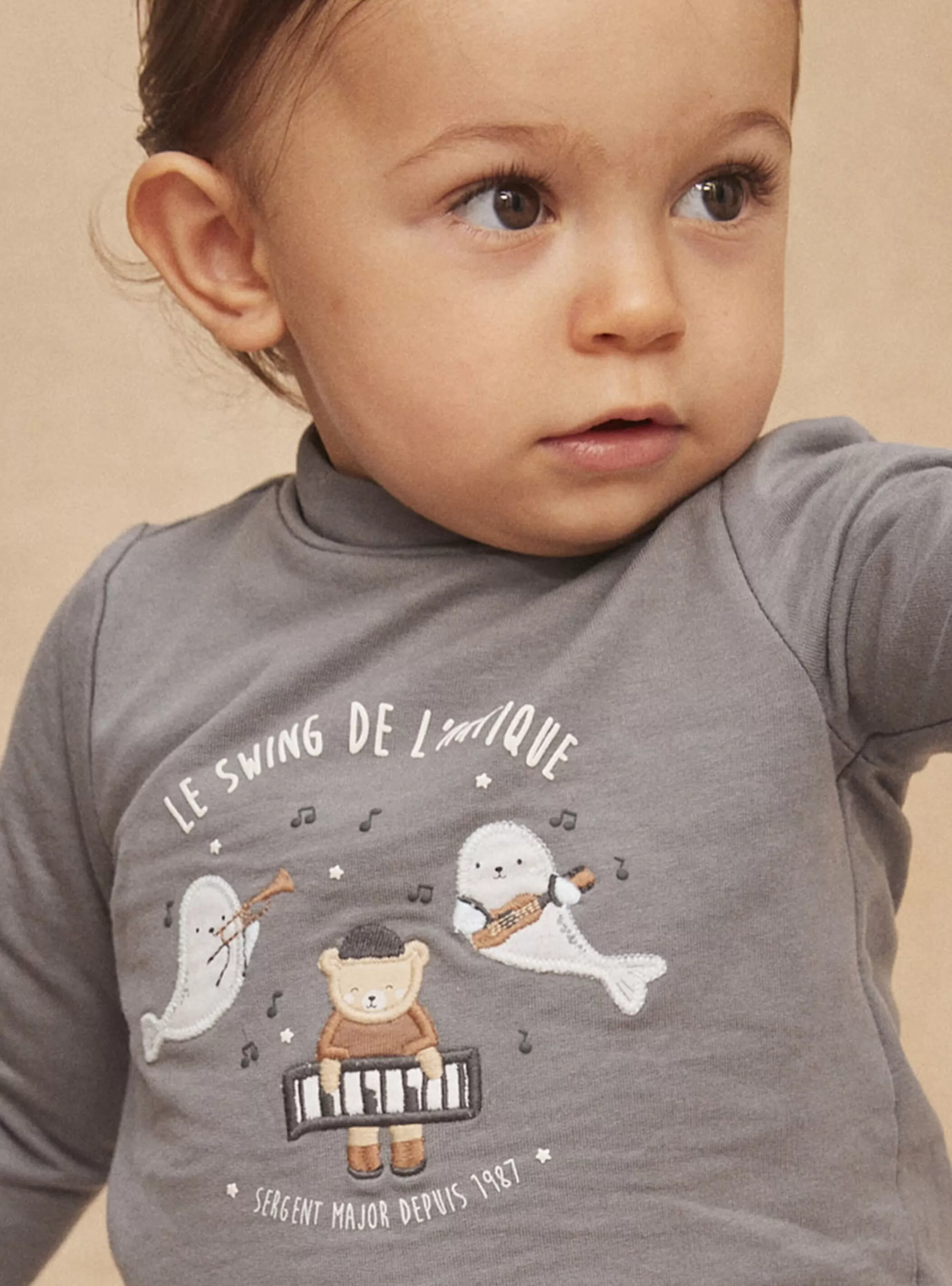 Discount Sergent Major T-shirt gris moyen en molleton