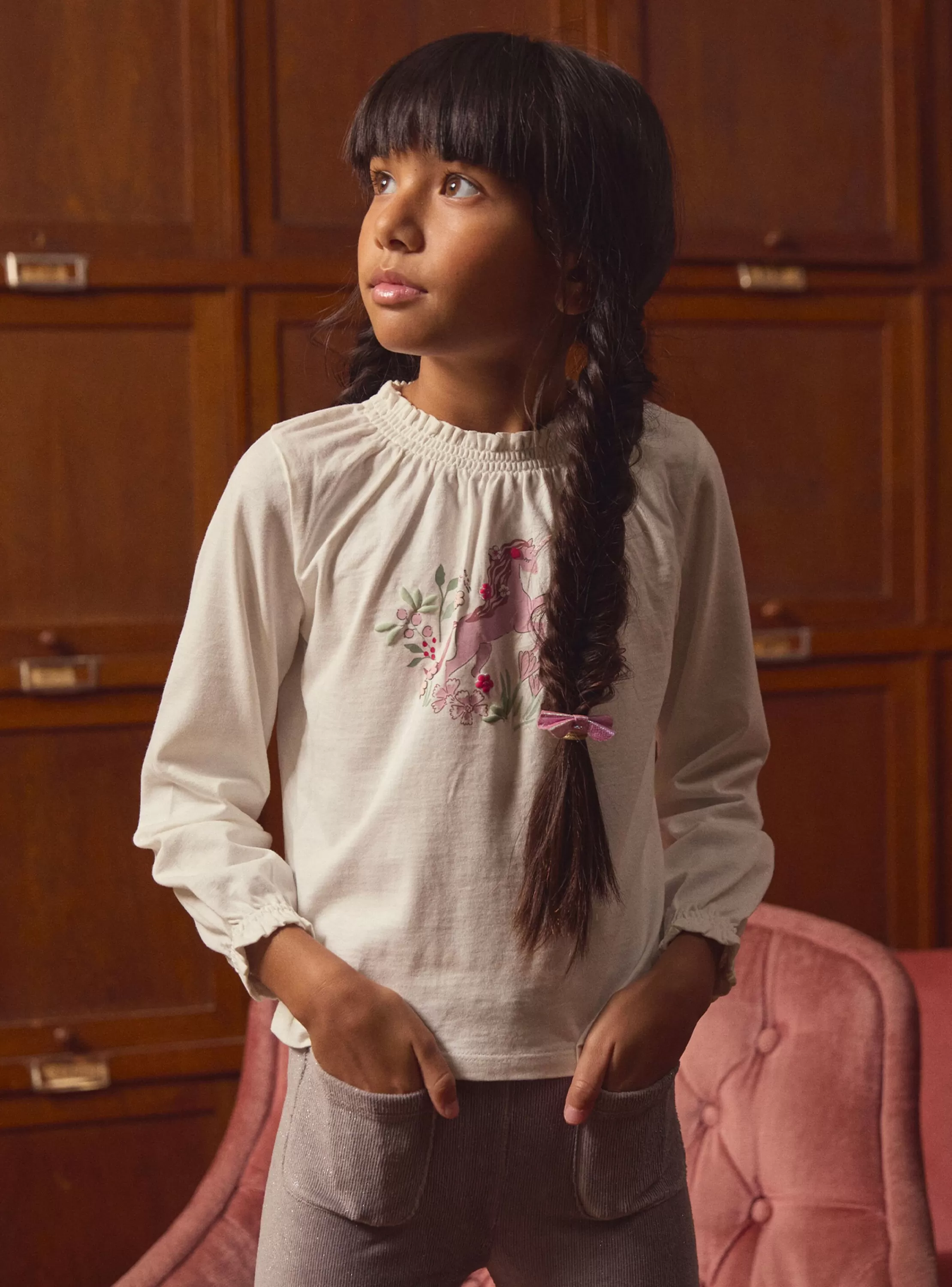 Best Sergent Major T-shirt licorne et fleurs