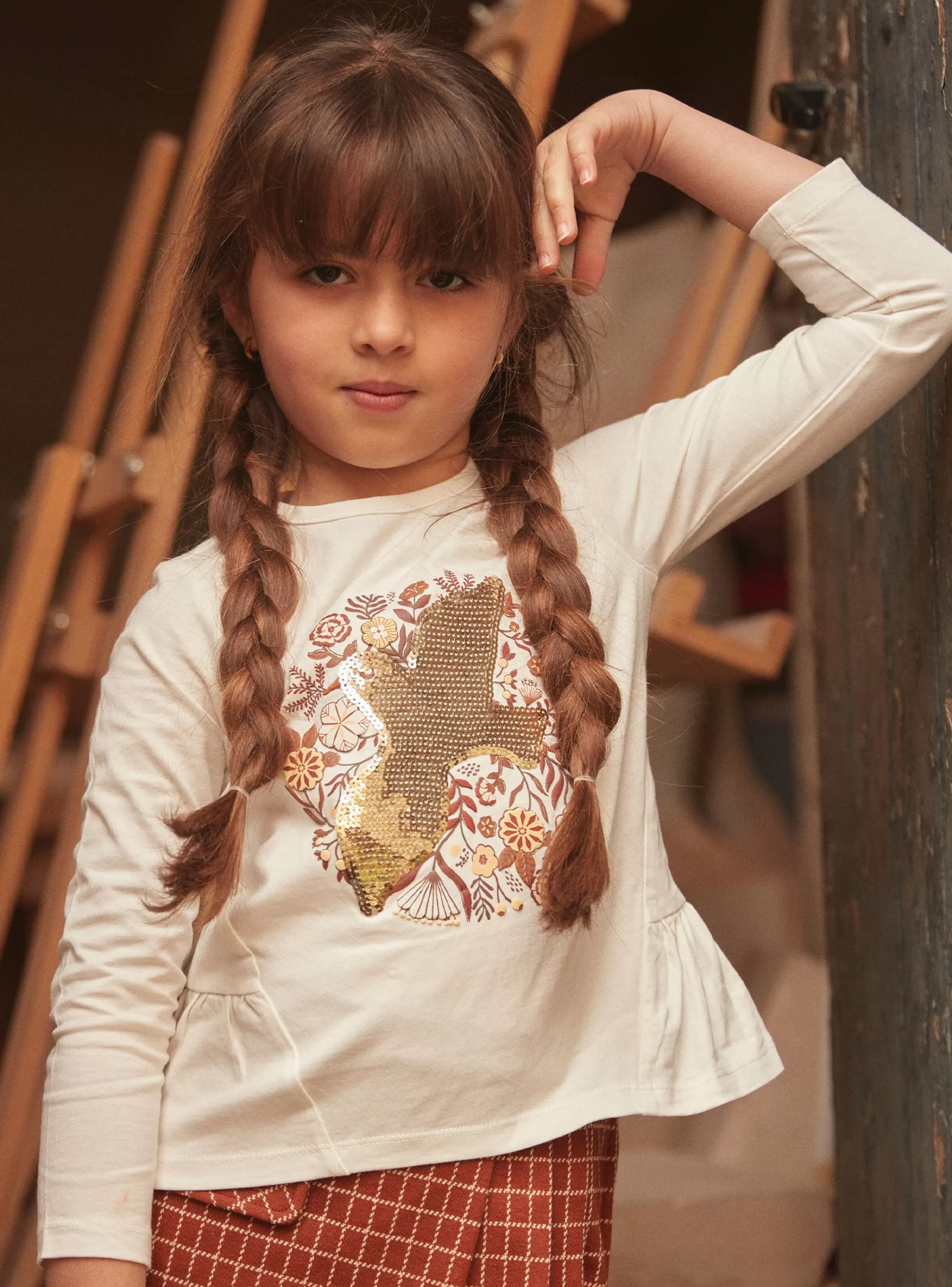 Outlet Sergent Major T-shirt manches longues à sequins