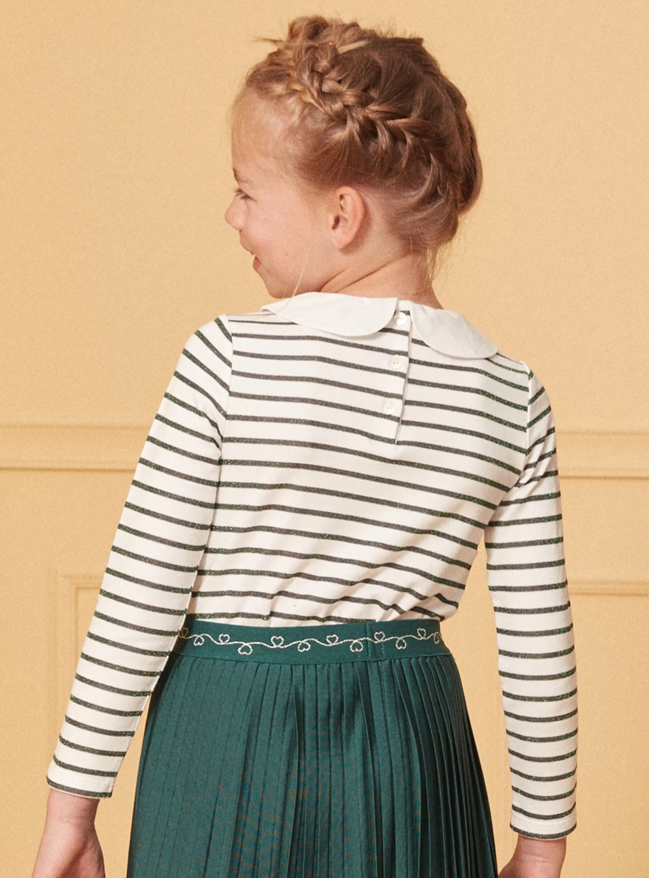 Discount Sergent Major T-shirt  marinière vert