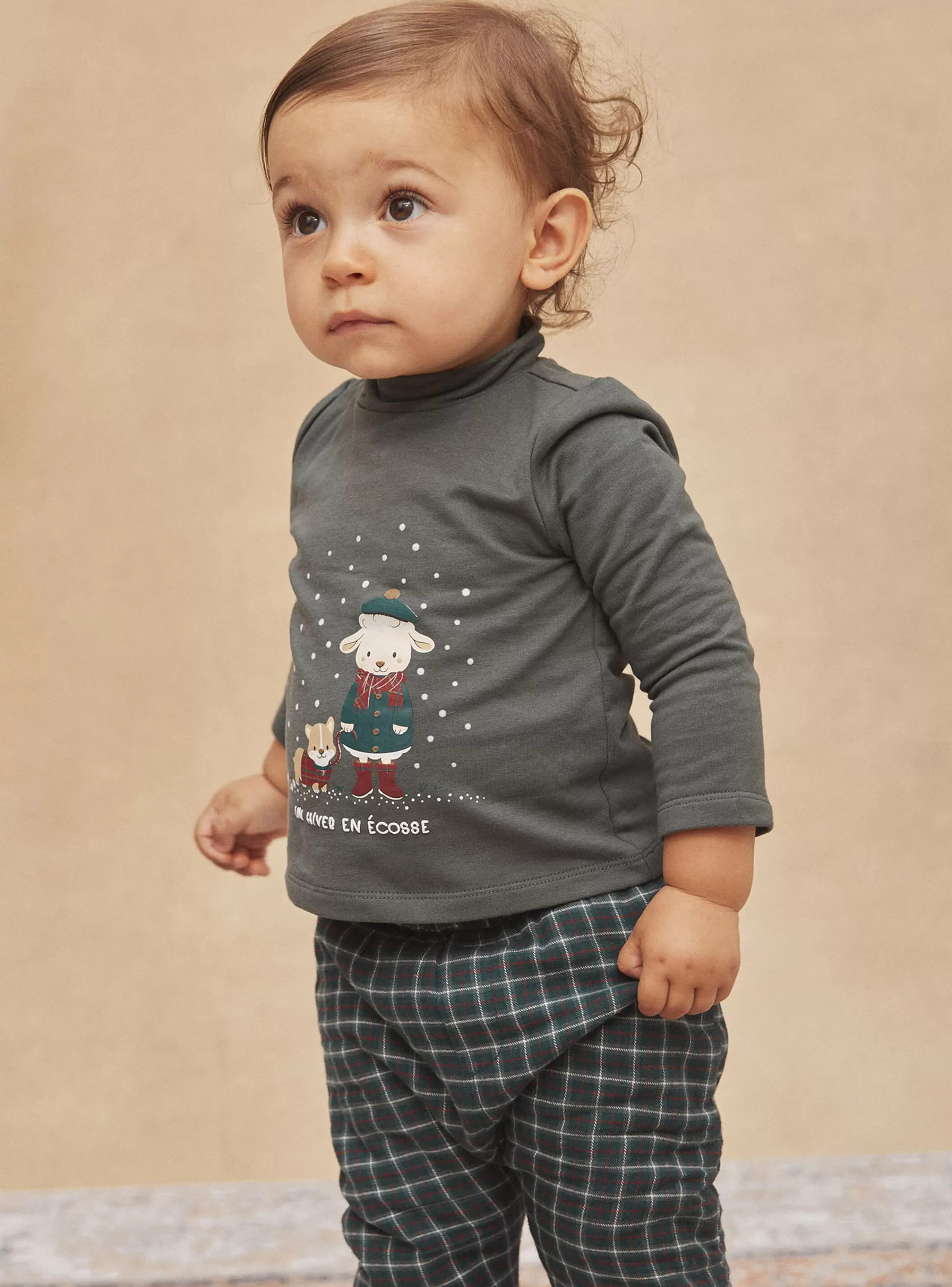 Flash Sale Sergent Major T-shirt vert de gris à manches longues en molleton