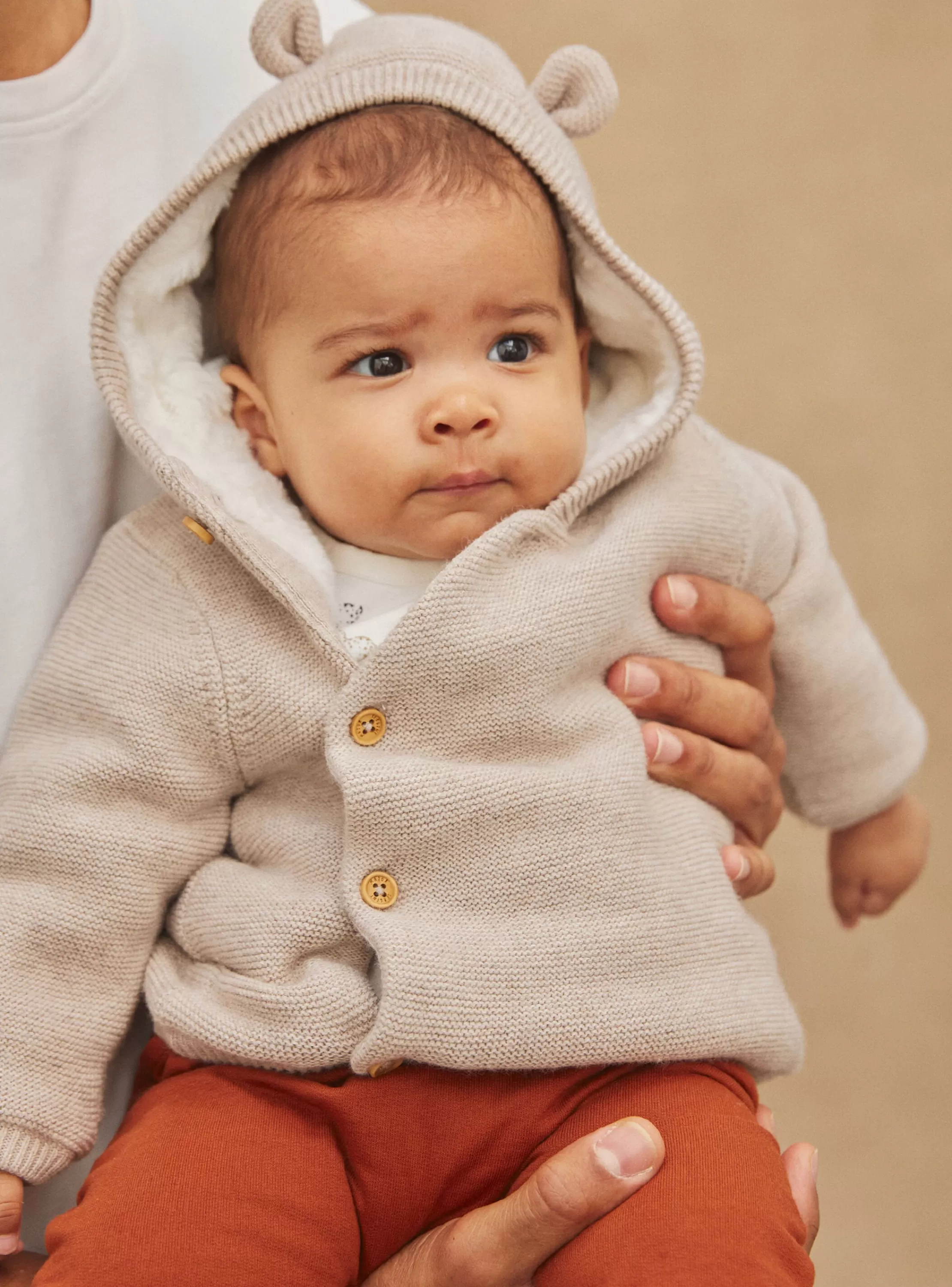 Flash Sale Sergent Major Veste à capuche beige en tricot