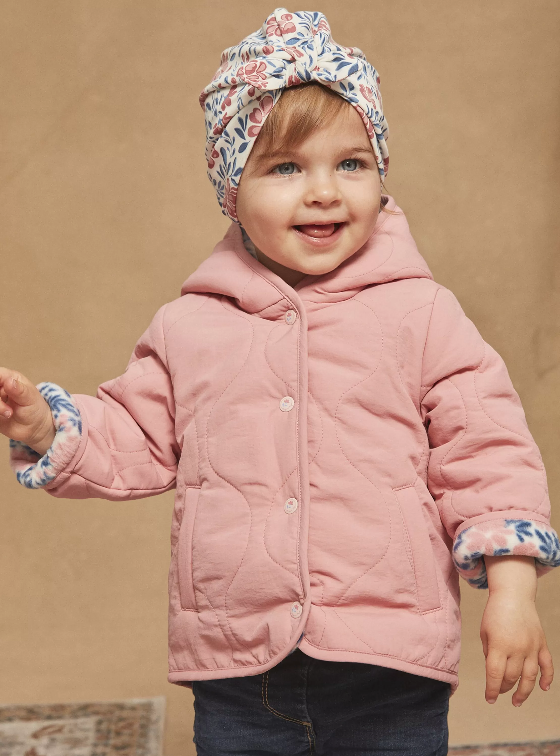Hot Sergent Major Veste à capuche réversible vieux rose