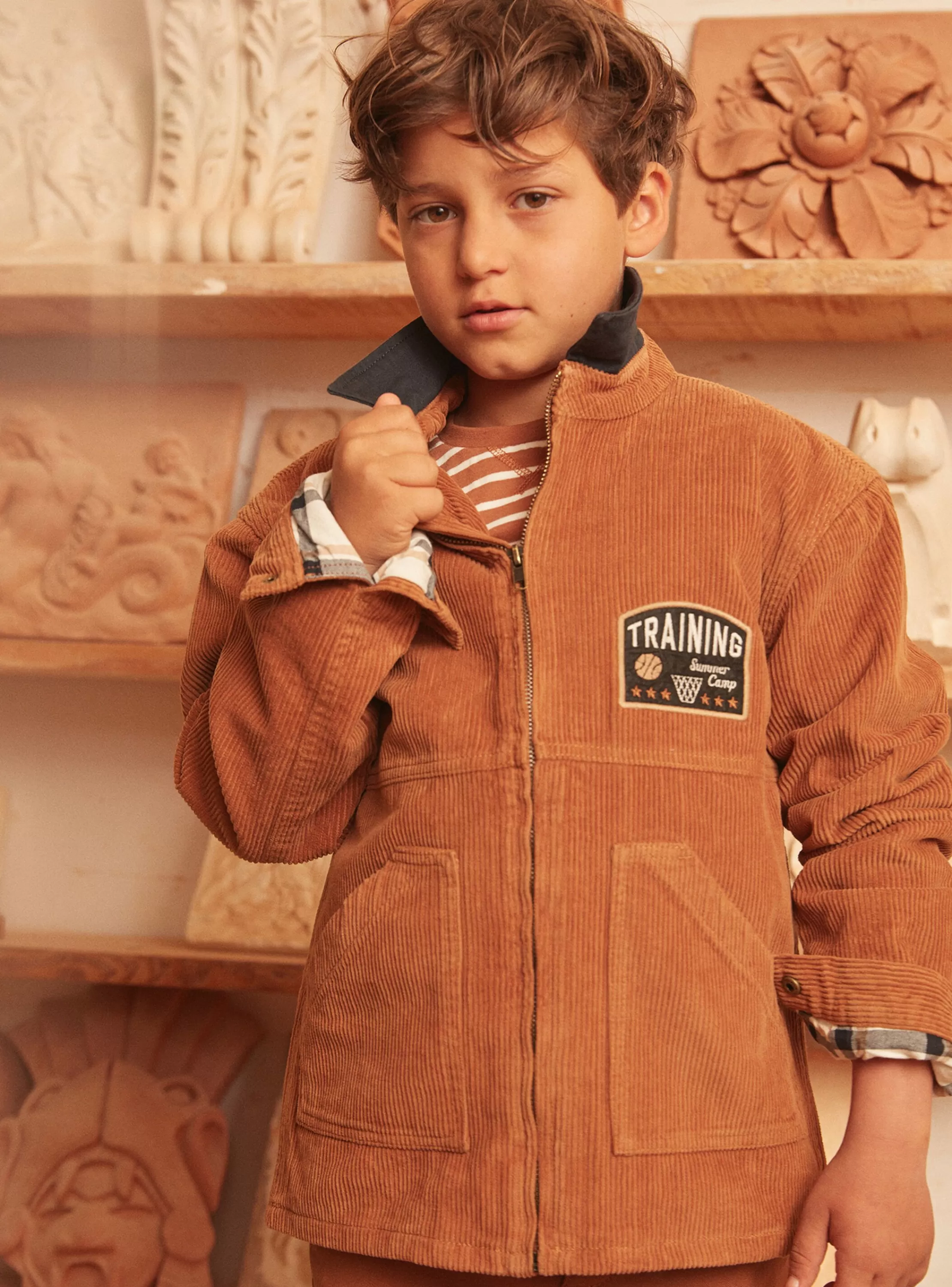 New Sergent Major Veste Côtelé