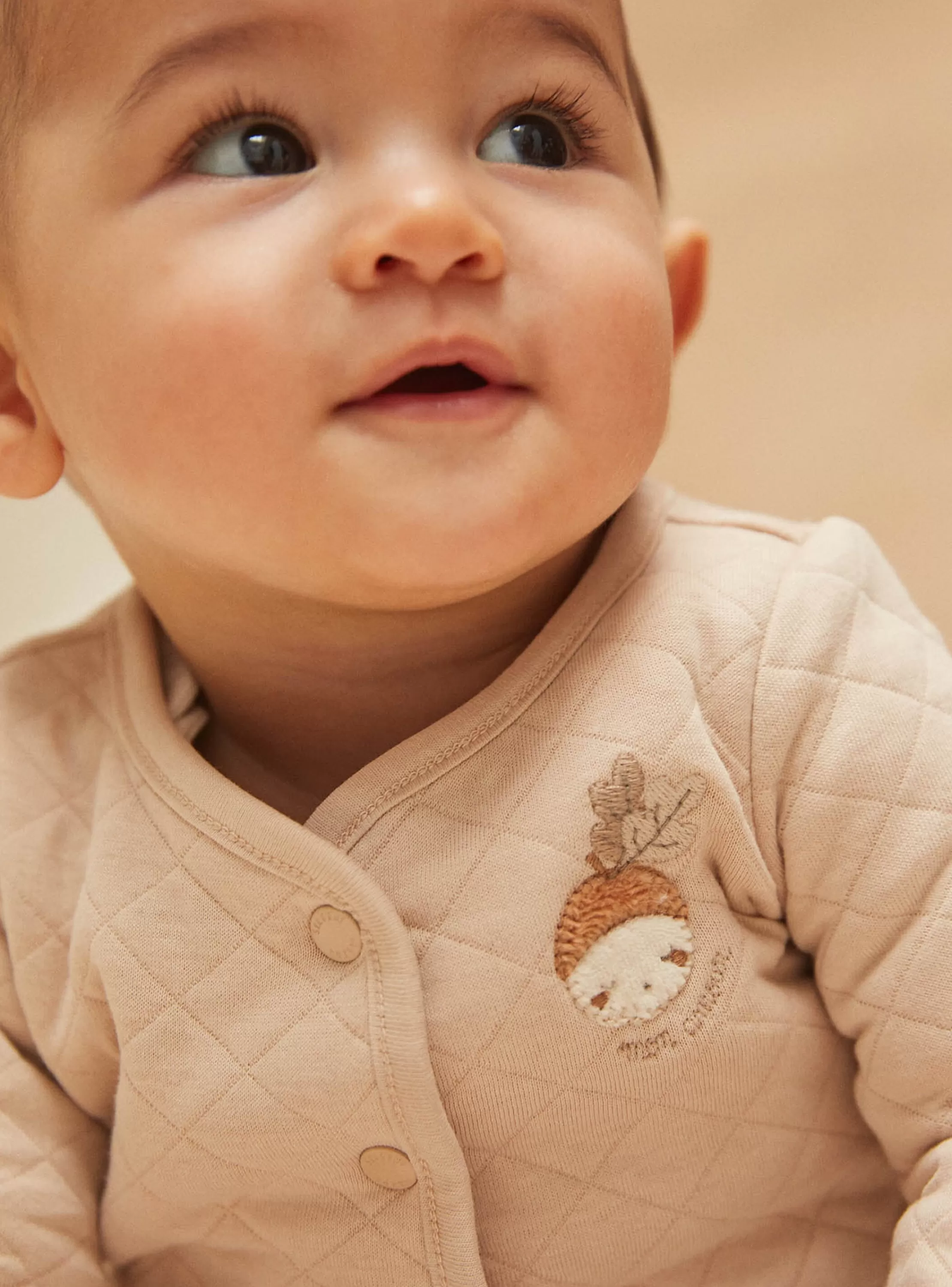 New Sergent Major Veste réversible beige et écru en tubique et jersey